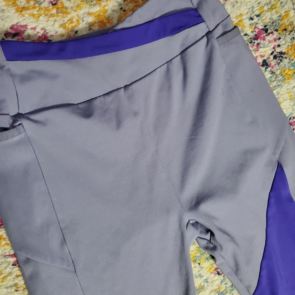 Gymshark Womens Leggings Size M Gray Purple Athletic With Pockets and Logo - Picture 2 of 6